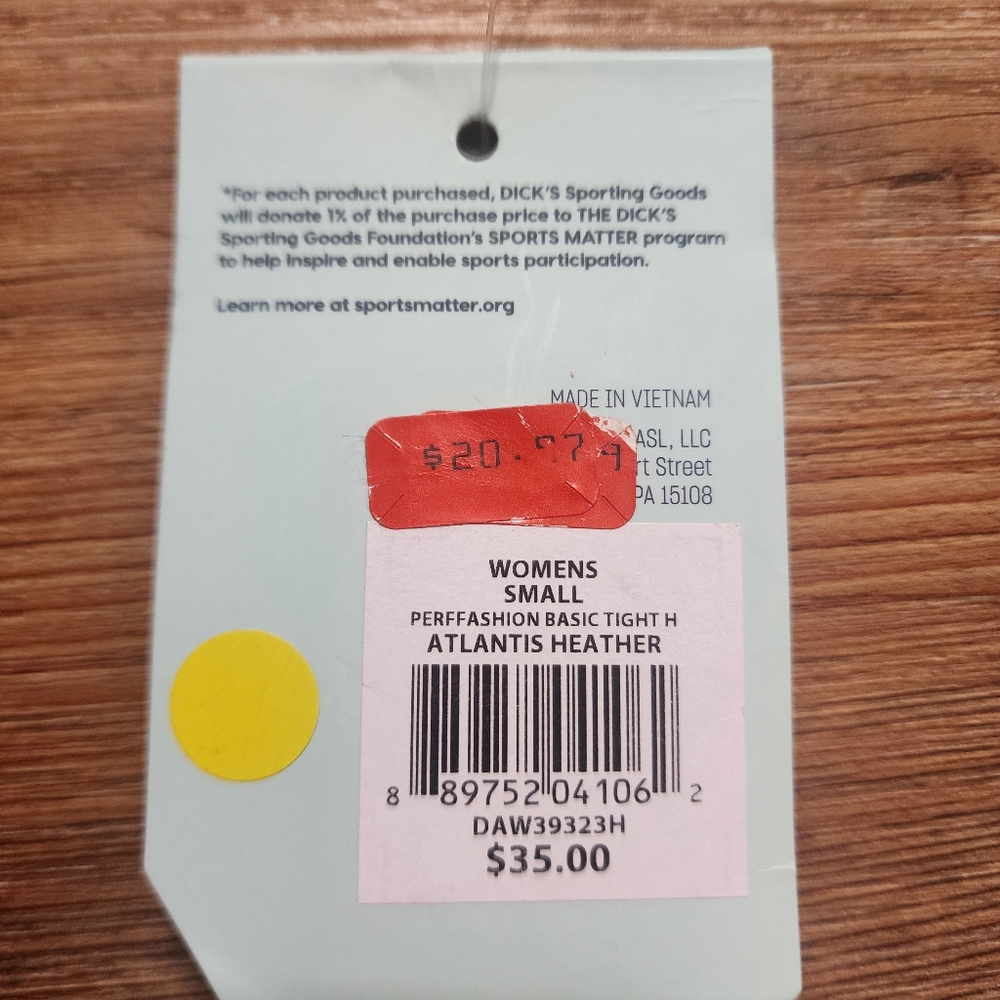 DSG 7/8 High Rise Tight Womens S Aqua Performance Leggings NEW - Picture 12 of 12